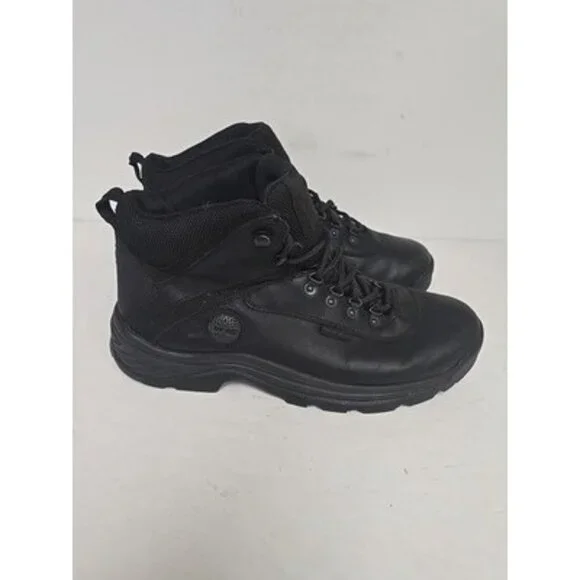 Timberland Men's Mid-Cut White Ledge WP Hiking Boots 12122 Black Size 11M